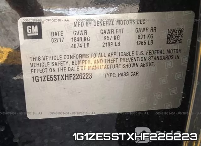 1G1ZE5STXHF226223 фото 10