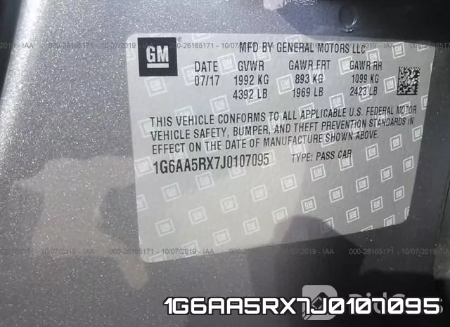 1G6AA5RX7J0107095 фото 10