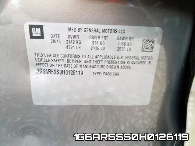 1G6AR5SS0H0126119 фото 2