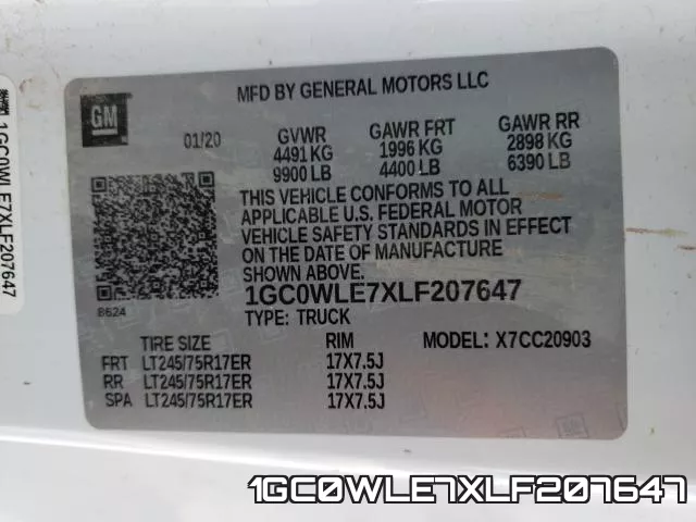 1GC0WLE7XLF207647 фото 2