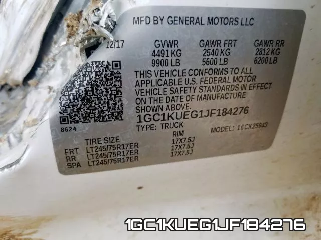 1GC1KUEG1JF184276 фото 2