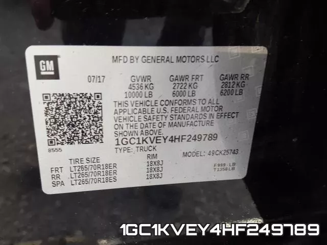1GC1KVEY4HF249789 фото 2