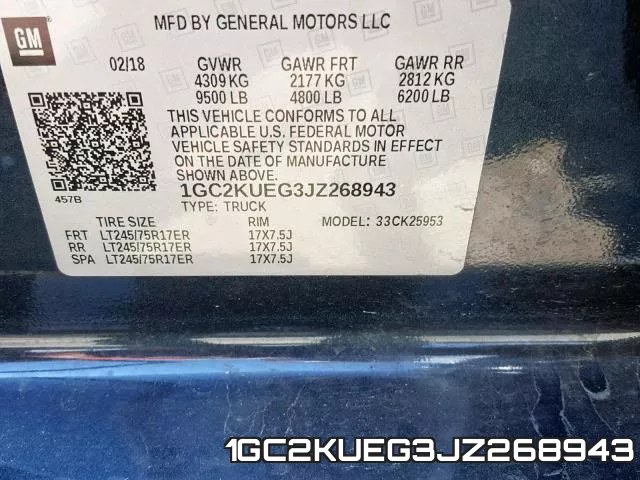 1GC2KUEG3JZ268943 фото 2