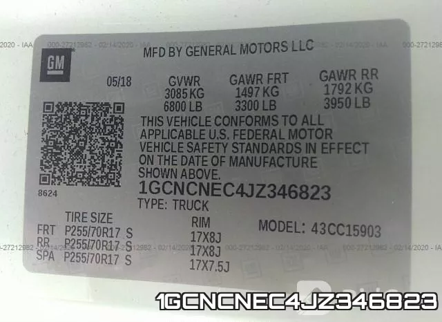 1GCNCNEC4JZ346823 фото 10