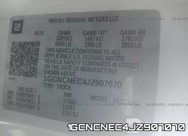 1GCNCNEC4JZ907070 фото 10