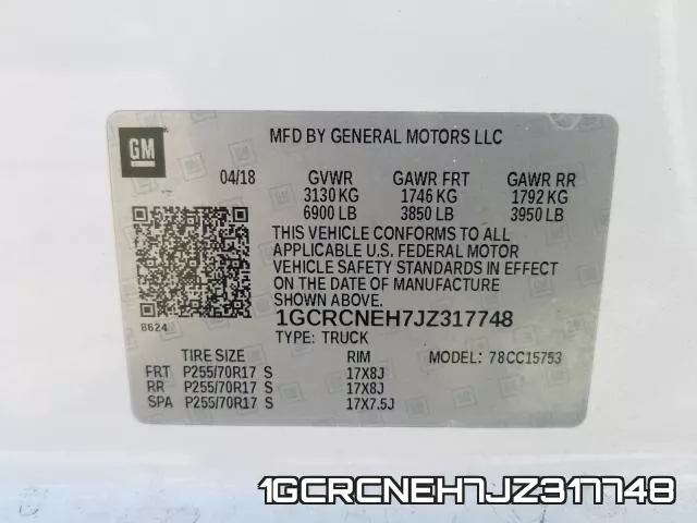 1GCRCNEH7JZ317748 фото 2
