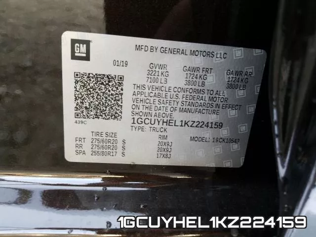 1GCUYHEL1KZ224159 фото 2