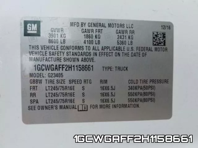 1GCWGAFF2H1158661 фото 2