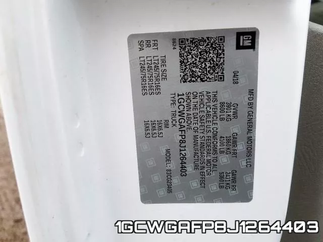 1GCWGAFP8J1264403 фото 2