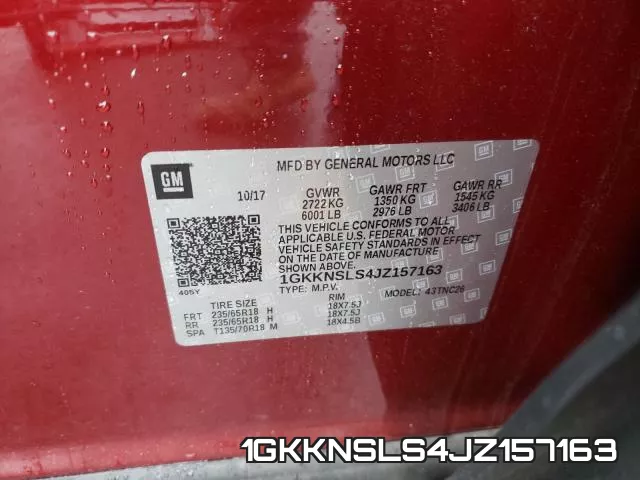 1GKKNSLS4JZ157163 фото 2