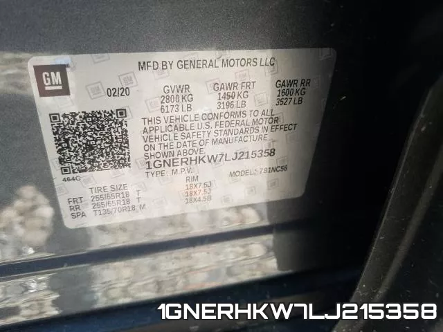 1GNERHKW7LJ215358 фото 2
