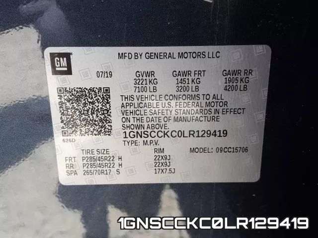 1GNSCCKC0LR129419 фото 2