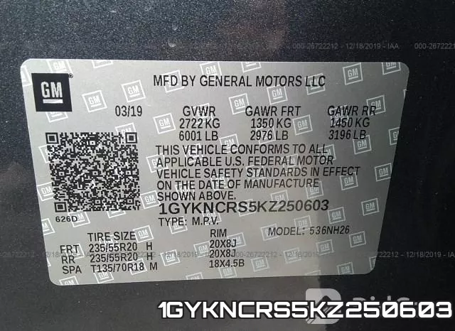 1GYKNCRS5KZ250603 фото 10