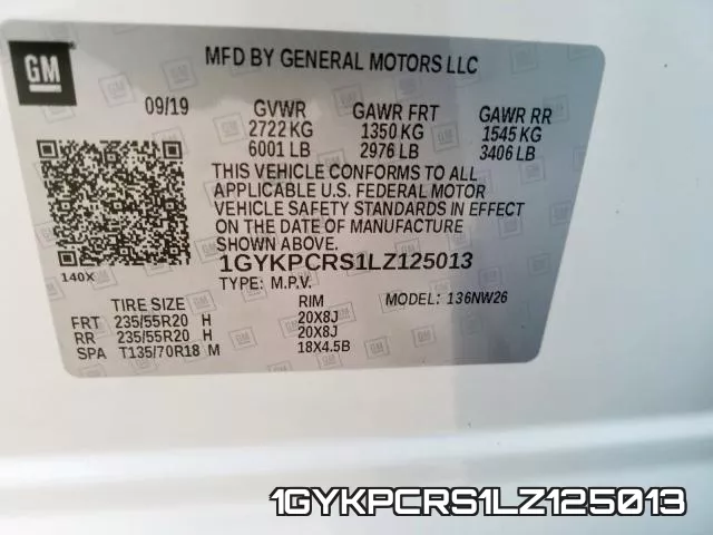 1GYKPCRS1LZ125013 фото 2