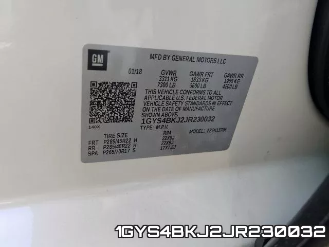 1GYS4BKJ2JR230032 фото 2