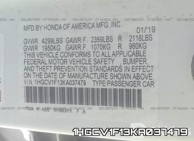 1HGCV1F13KA037479 фото 10