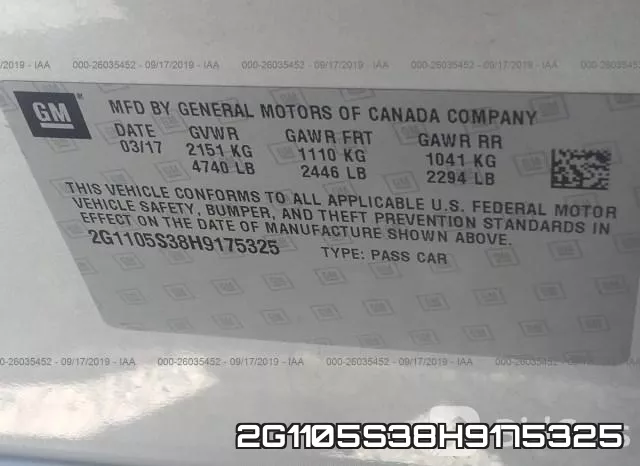 2G1105S38H9175325 фото 10