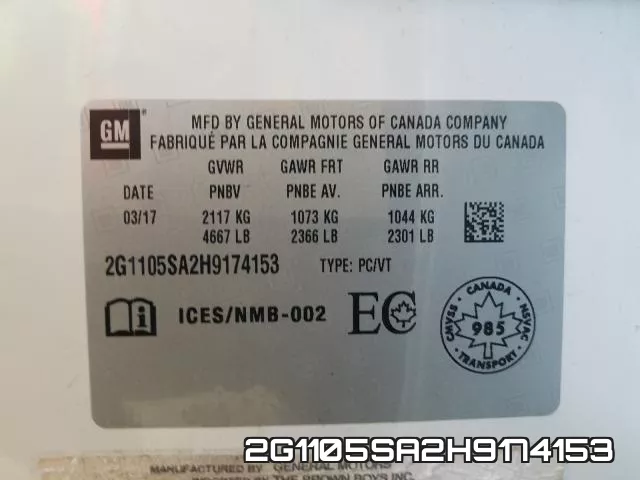 2G1105SA2H9174153 фото 2