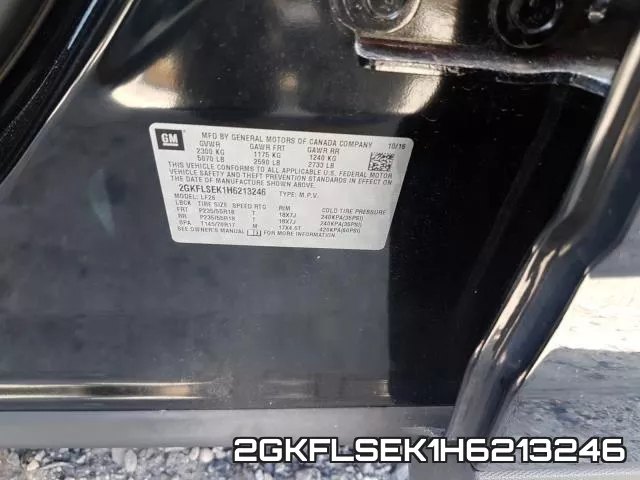 2GKFLSEK1H6213246 фото 2