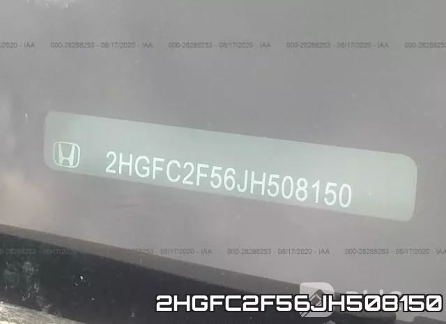 2HGFC2F56JH508150 фото 10