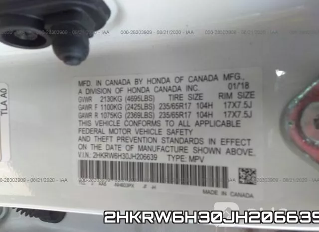 2HKRW6H30JH206639 фото 10