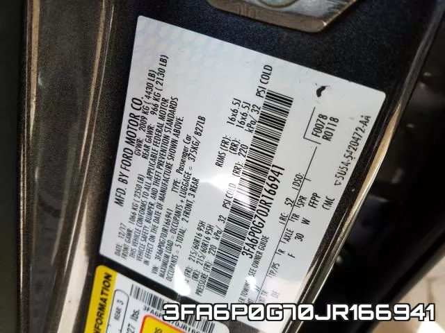 3FA6P0G70JR166941 фото 2