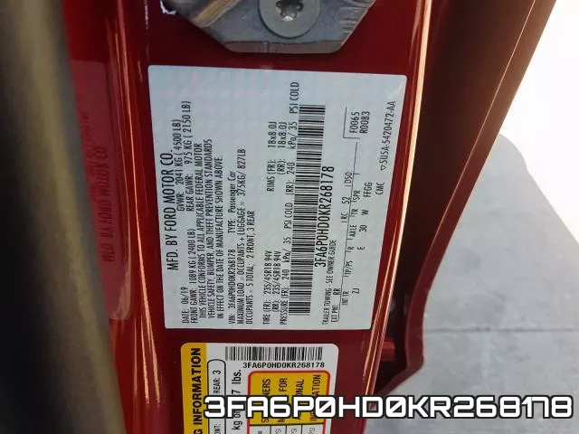 3FA6P0HD0KR268178 фото 2
