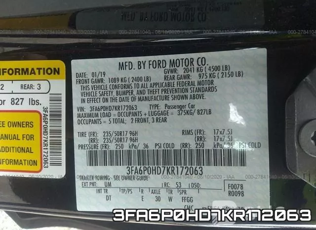 3FA6P0HD7KR172063 фото 10