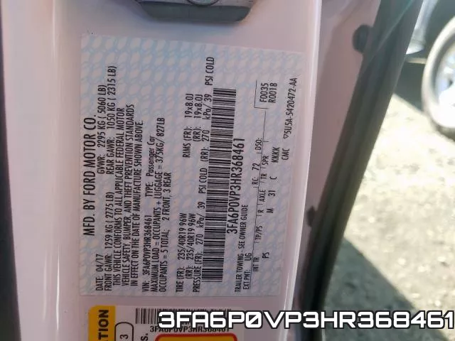 3FA6P0VP3HR368461 фото 2