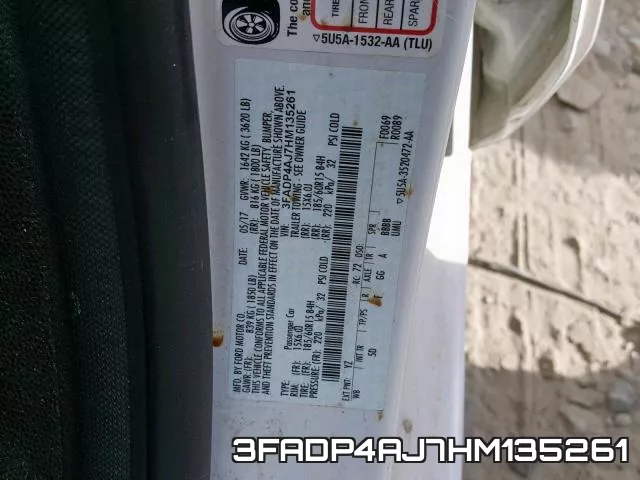 3FADP4AJ7HM135261 фото 2