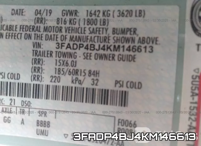 3FADP4BJ4KM146613 фото 10