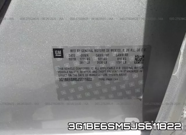 3G1BE6SM5JS611822 фото 10