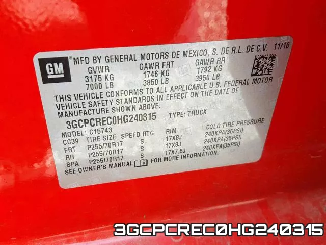 3GCPCREC0HG240315 фото 2