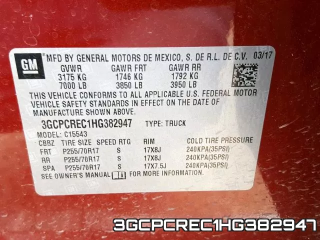 3GCPCREC1HG382947 фото 2