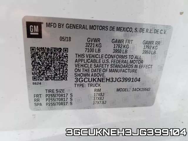 3GCUKNEH3JG399104 фото 2