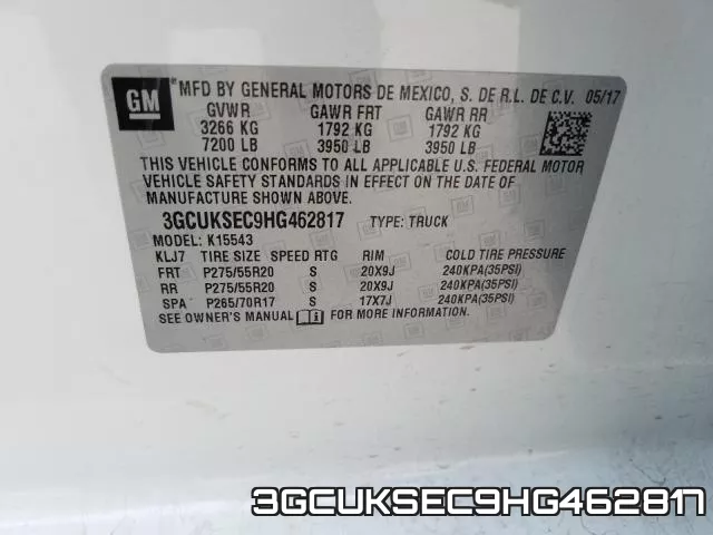 3GCUKSEC9HG462817 фото 2