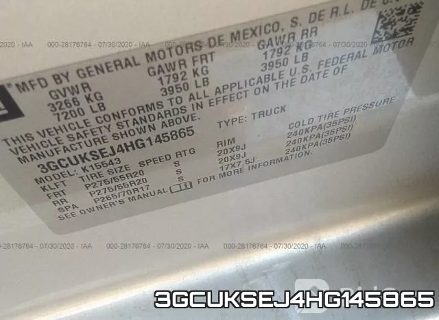 3GCUKSEJ4HG145865 фото 10