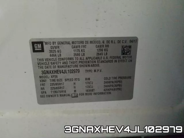 3GNAXHEV4JL102979 фото 2