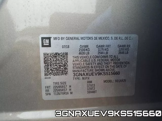 3GNAXUEV9KS515660 фото 2