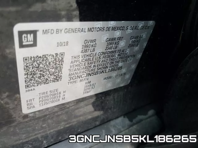 3GNCJNSB5KL186265 фото 2
