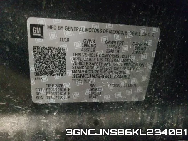 3GNCJNSB6KL234081 фото 2