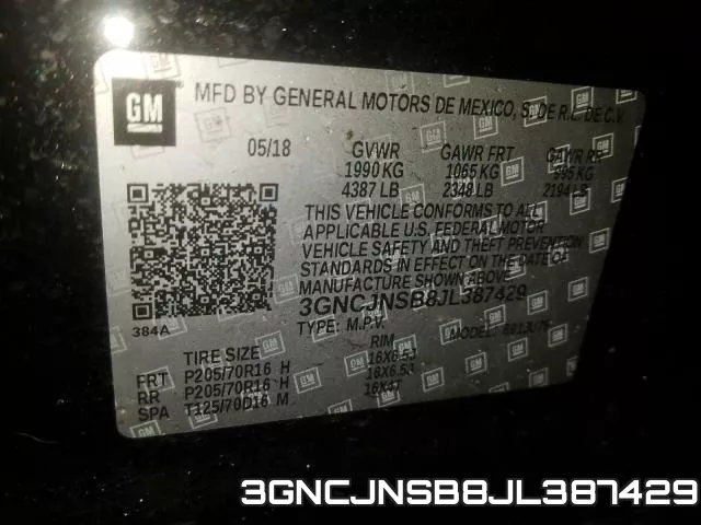 3GNCJNSB8JL387429 фото 2