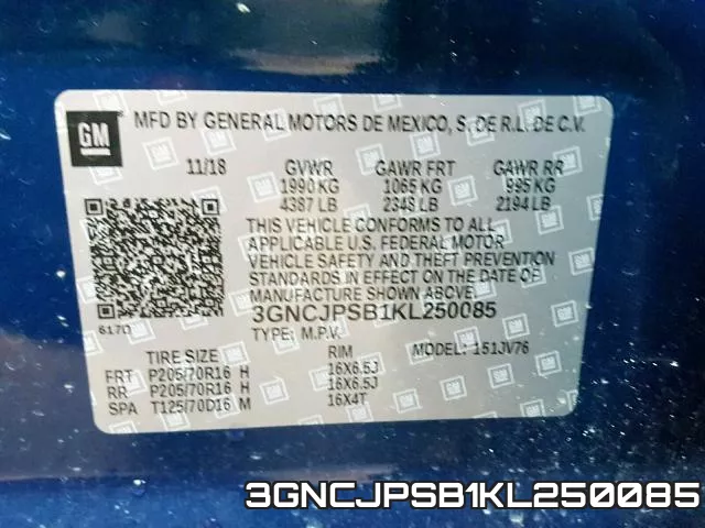3GNCJPSB1KL250085 фото 2