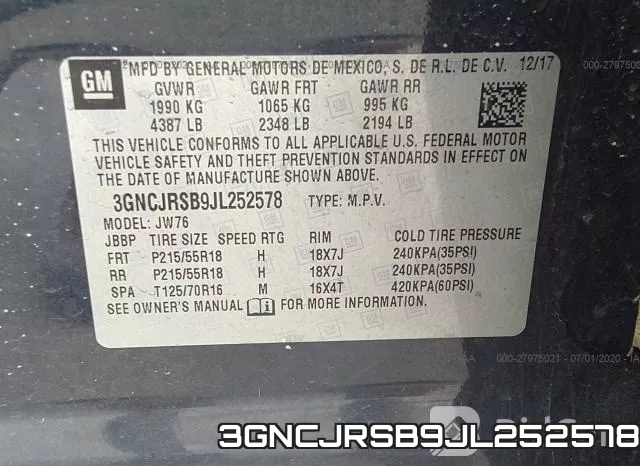 3GNCJRSB9JL252578 фото 10