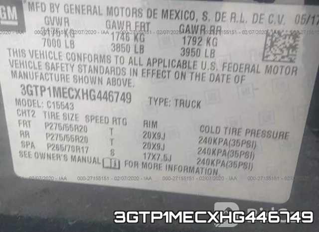 3GTP1MECXHG446749 фото 10