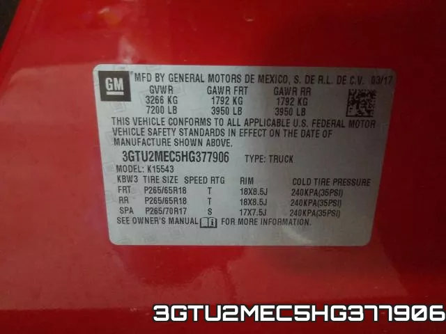 3GTU2MEC5HG377906 фото 2