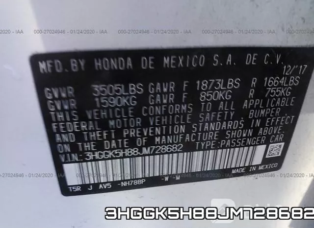 3HGGK5H88JM728682 фото 10