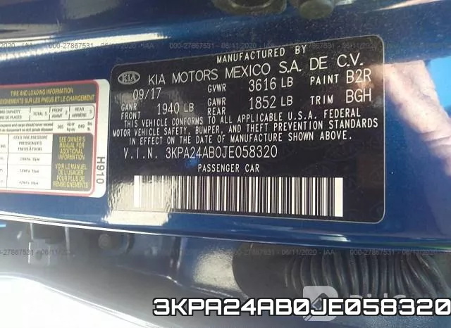 3KPA24AB0JE058320 фото 10
