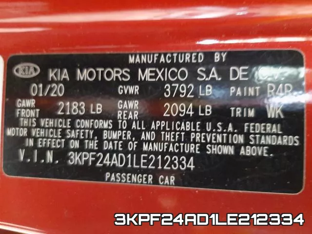 3KPF24AD1LE212334 фото 2