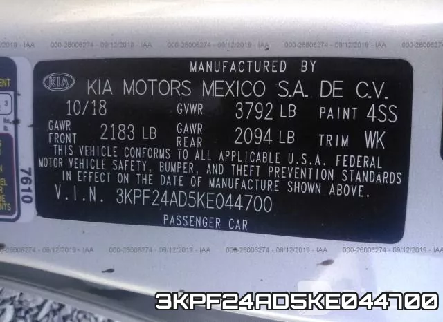 3KPF24AD5KE044700 фото 10